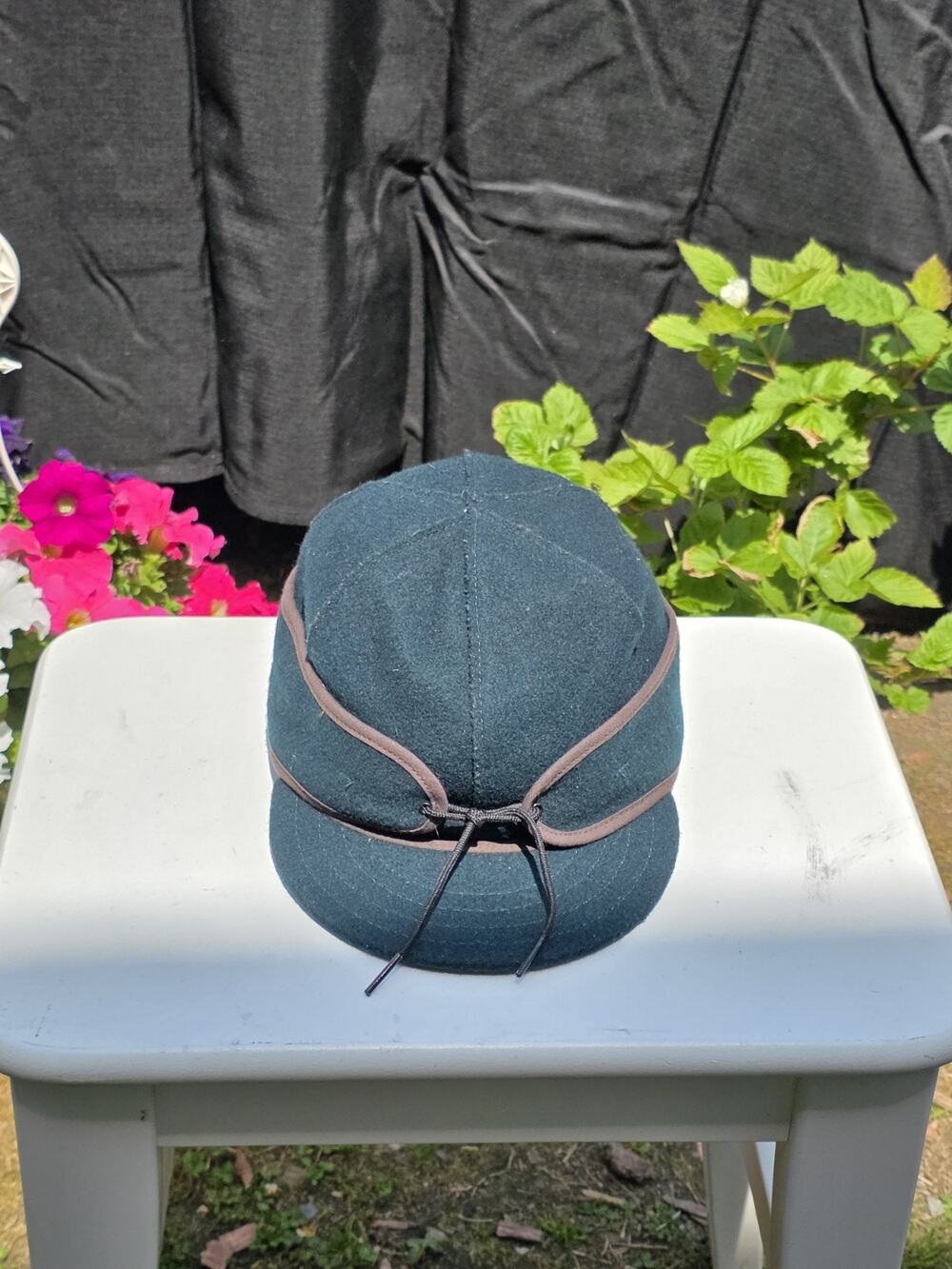 Stormy Kromer Hat Cap Mens 7 Green/Brown 80% Wool Winter Outdoor Made in USA